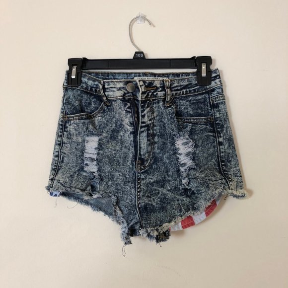 Denim blvd Pants - Denim short shorts